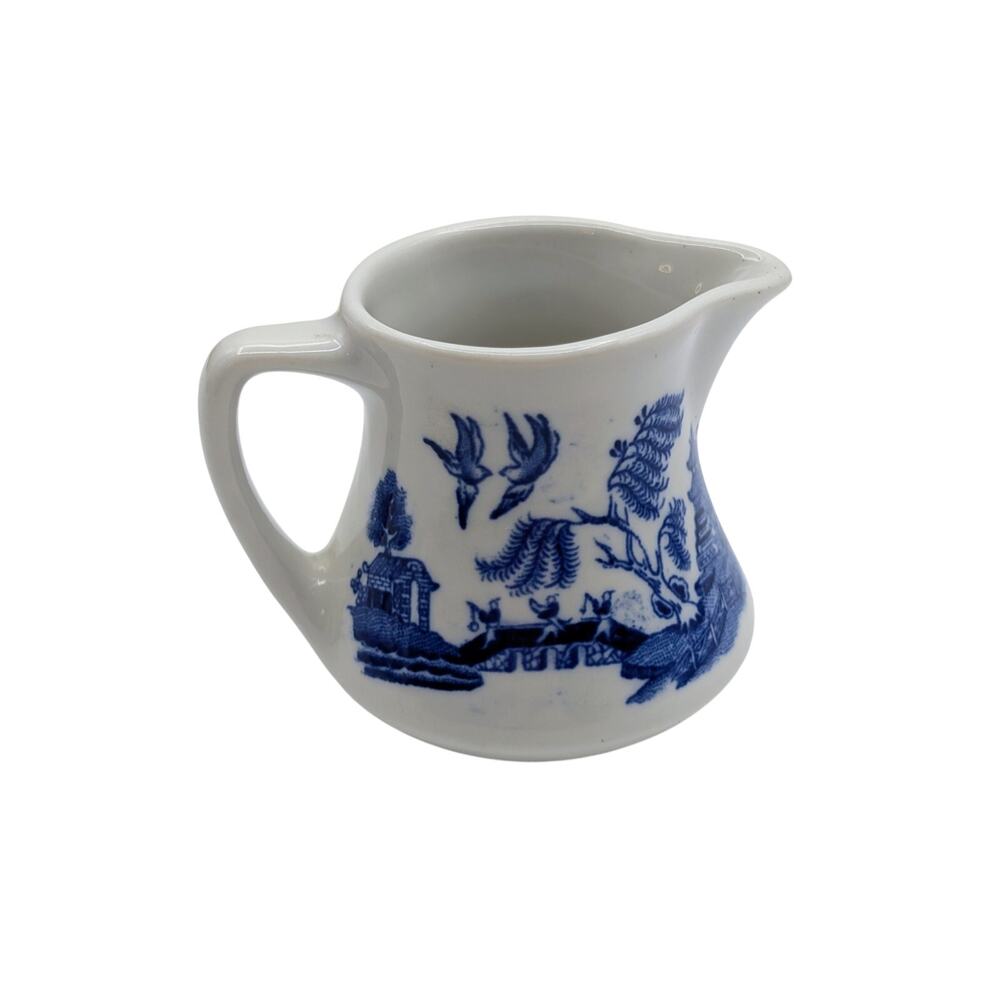 Vintage 1973 Shenango Blue Willow China Creamer/Syrup Restaurant Ware